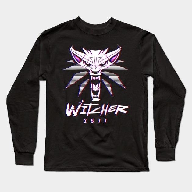 White Wolf 2077 Long Sleeve T-Shirt by Glassstaff